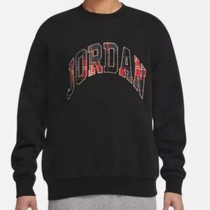 NWOT Jordan Plaid Holiday Crewneck Sweatshirt